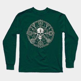 Arcane Occult Symbols on Deathly Die Long Sleeve T-Shirt